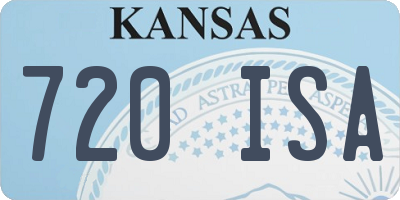 KS license plate 720ISA