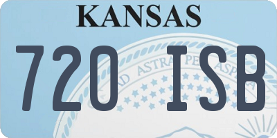 KS license plate 720ISB