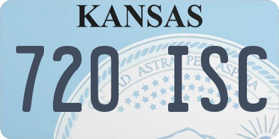 KS license plate 720ISC