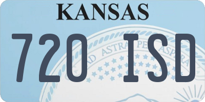 KS license plate 720ISD