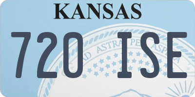 KS license plate 720ISE