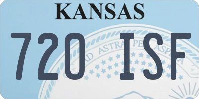 KS license plate 720ISF
