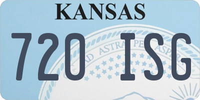 KS license plate 720ISG