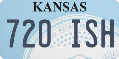 KS license plate 720ISH