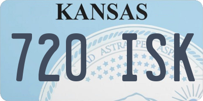 KS license plate 720ISK