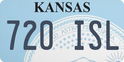 KS license plate 720ISL