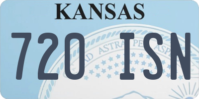 KS license plate 720ISN