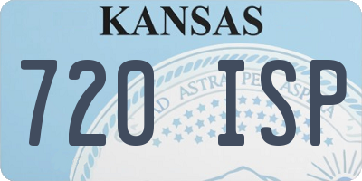 KS license plate 720ISP