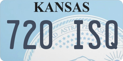 KS license plate 720ISQ