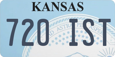 KS license plate 720IST
