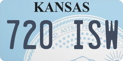 KS license plate 720ISW