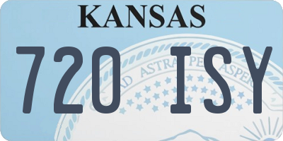 KS license plate 720ISY