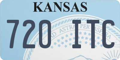 KS license plate 720ITC