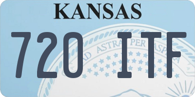 KS license plate 720ITF