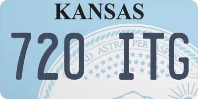 KS license plate 720ITG