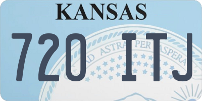 KS license plate 720ITJ