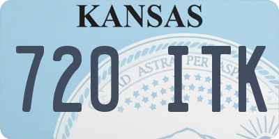 KS license plate 720ITK