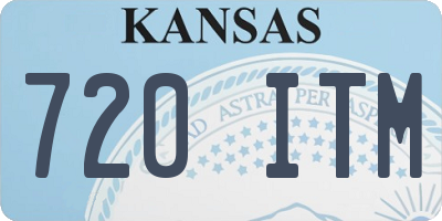 KS license plate 720ITM