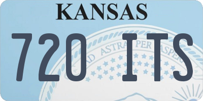 KS license plate 720ITS