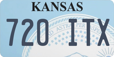 KS license plate 720ITX