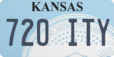 KS license plate 720ITY