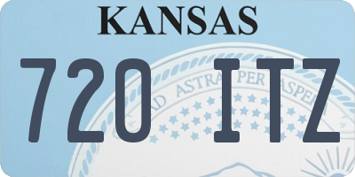 KS license plate 720ITZ