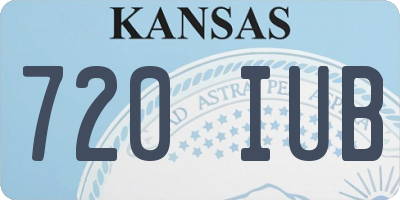 KS license plate 720IUB