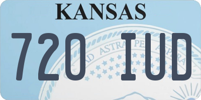 KS license plate 720IUD