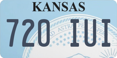 KS license plate 720IUI