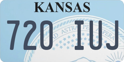 KS license plate 720IUJ