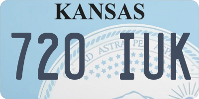 KS license plate 720IUK