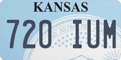 KS license plate 720IUM