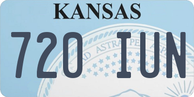 KS license plate 720IUN