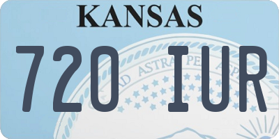 KS license plate 720IUR