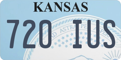 KS license plate 720IUS
