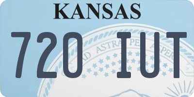 KS license plate 720IUT