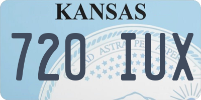 KS license plate 720IUX
