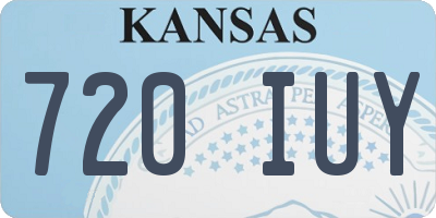 KS license plate 720IUY