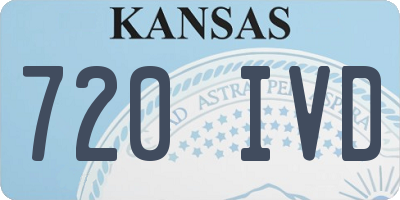 KS license plate 720IVD