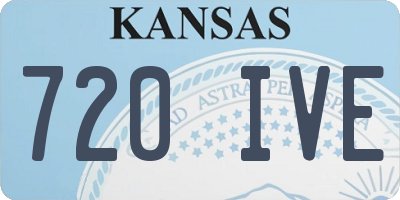 KS license plate 720IVE