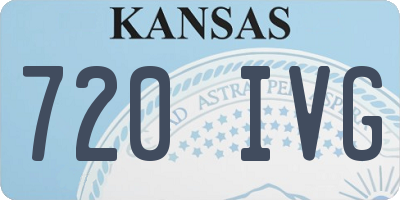 KS license plate 720IVG