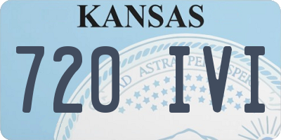 KS license plate 720IVI