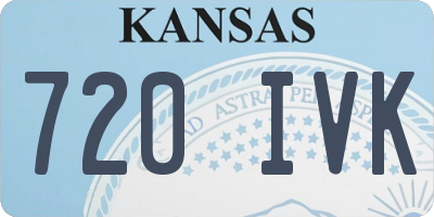 KS license plate 720IVK