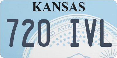 KS license plate 720IVL