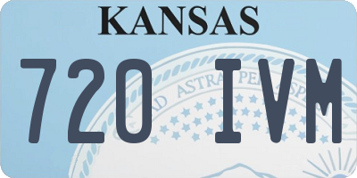 KS license plate 720IVM