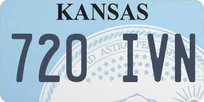 KS license plate 720IVN