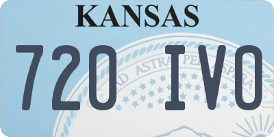 KS license plate 720IVO
