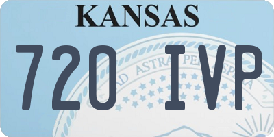 KS license plate 720IVP