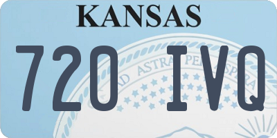 KS license plate 720IVQ