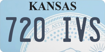 KS license plate 720IVS